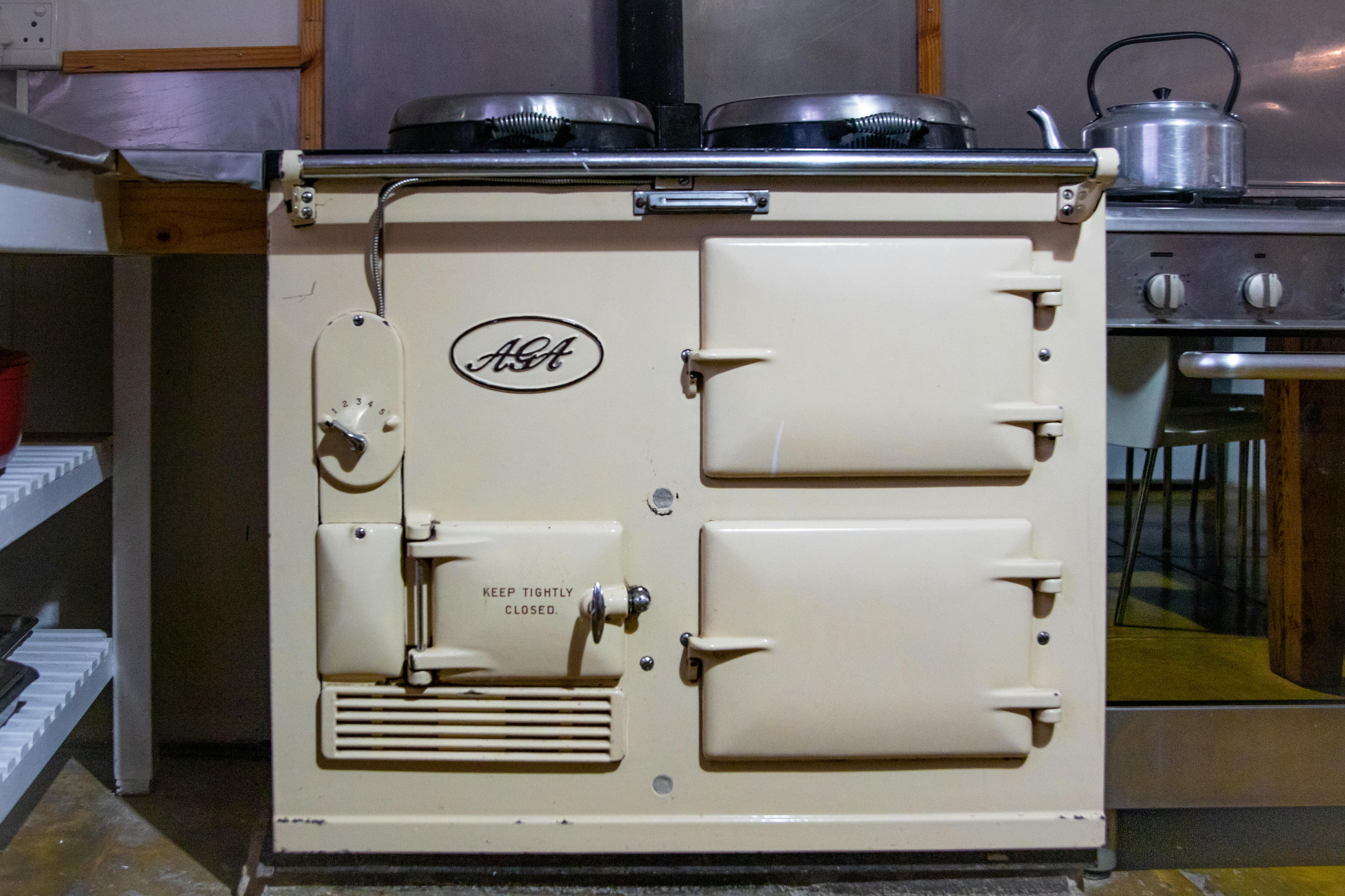 AGA range cooker being repaired